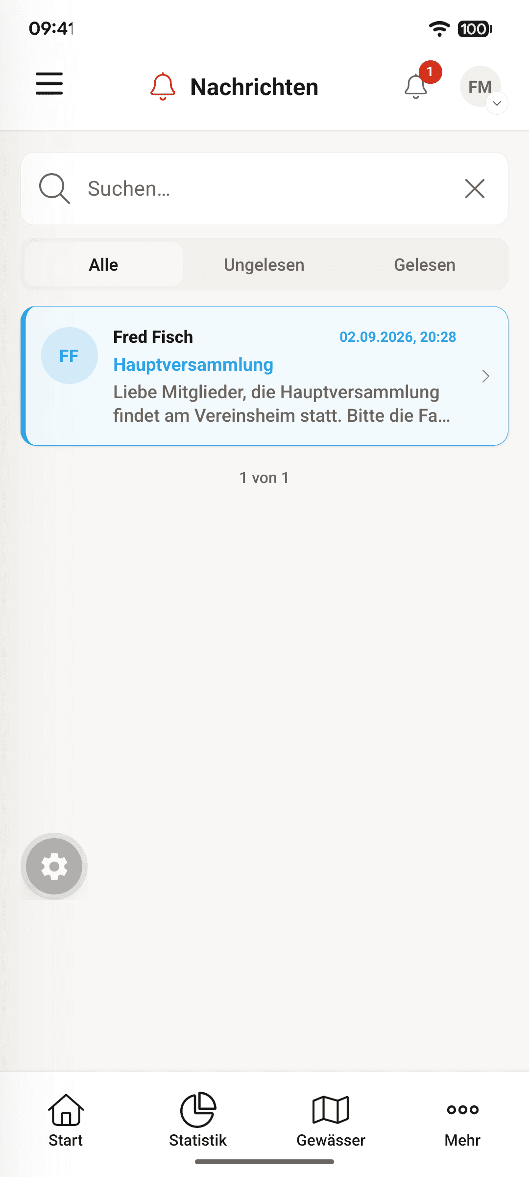 Nachrichten vom Verein.