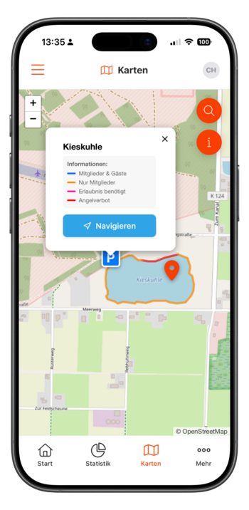 Digitale Gewässerkarten - Interaktive Karten für Angelvereine